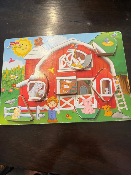 Fisher-Price Other - Fisher-Price Little People Farm Wooden Farm Puzzle